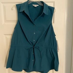 Athleta blue collard tank